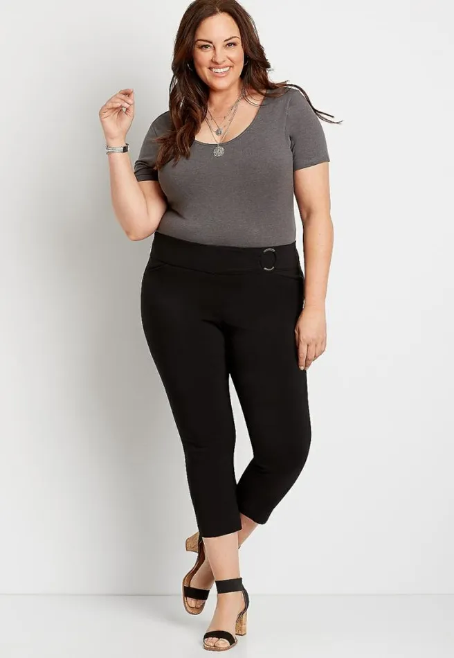 Plus Size Bengaline Cropped Pant Women Maurices Plus Bottoms