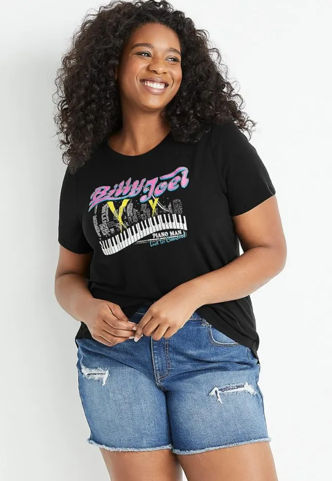 Plus Size Billy Joel Graphic Tee Women Maurices Plus Tops