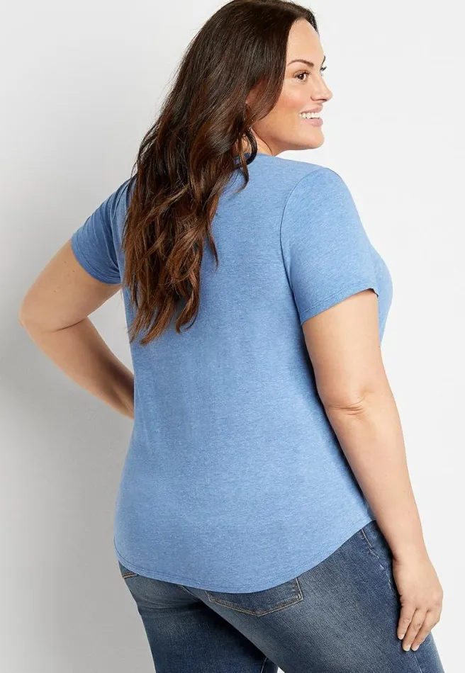Plus Size Blue Support Local Farmers Graphic Tee Women Maurices Plus Tops