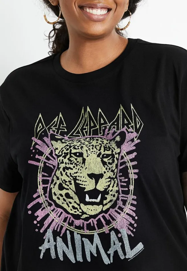 Plus Size Def Leppard Oversized Graphic Tee Women Maurices Plus Tops