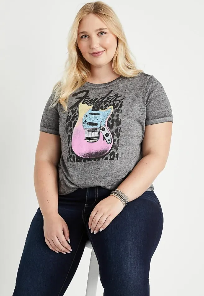 Plus Size Fender Graphic Tee Women Maurices Plus Tops