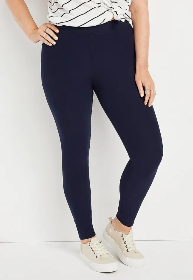 Plus Size High Rise Navy Ultra Soft Legging Women Maurices Plus Bottoms