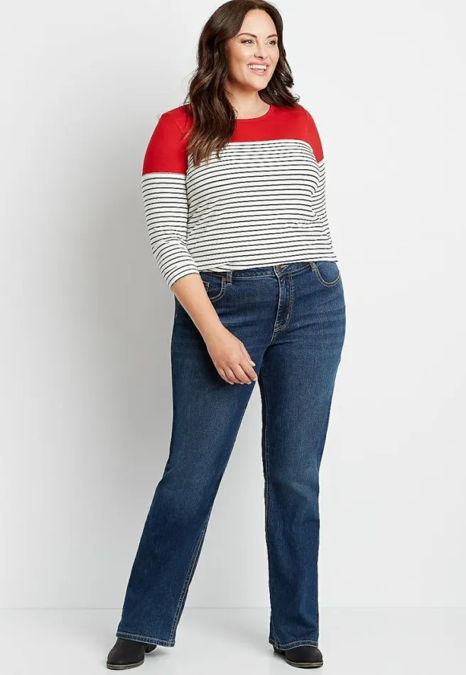 Plus Size M Jeans By Maurices Classic Slim Boot Curvy High Rise Jean Women Maurices Plus Jeans