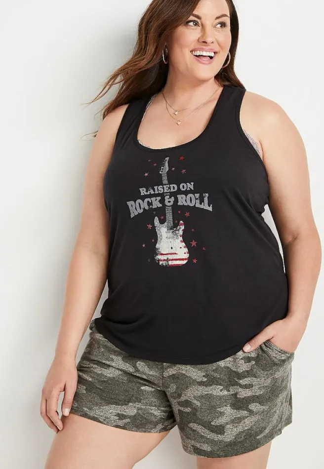 Plus Size Rock and Roll Graphic Tank Top Women Maurices Plus Tops
