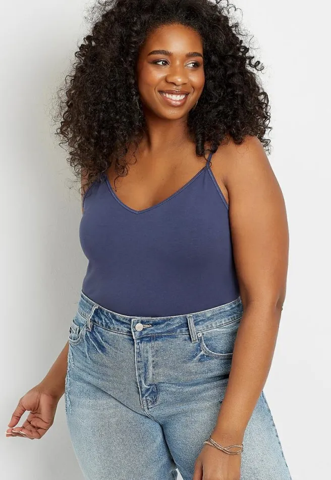 Plus Size Solid Basic V Neck Tuck In Tank Top Women Maurices Plus Tops