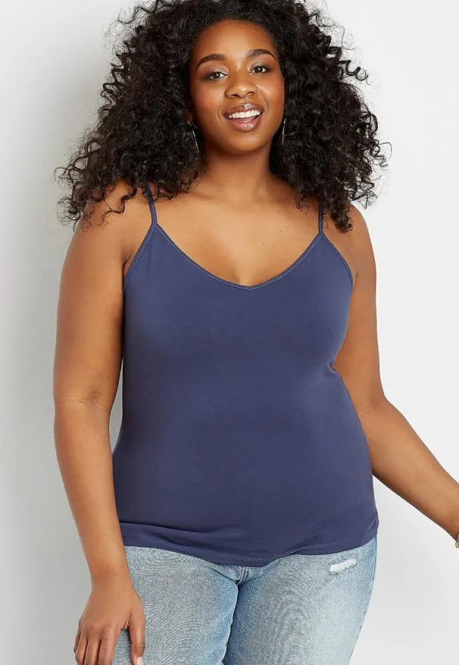 Plus Size Solid Basic V Neck Tuck In Tank Top Women Maurices Plus Tops