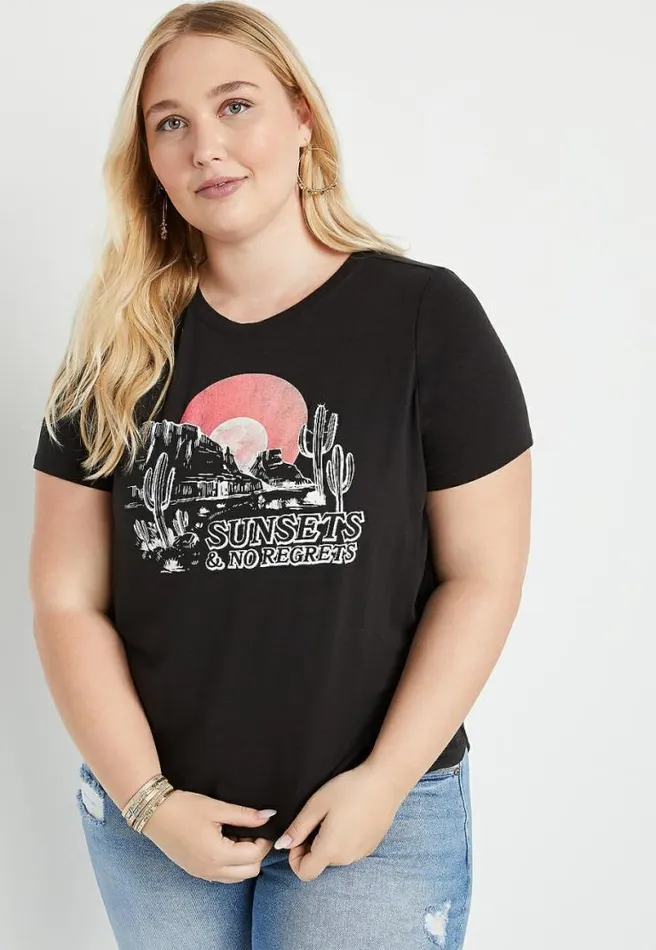 Plus Size Sunsets Graphic Tee Women Maurices Plus Tops