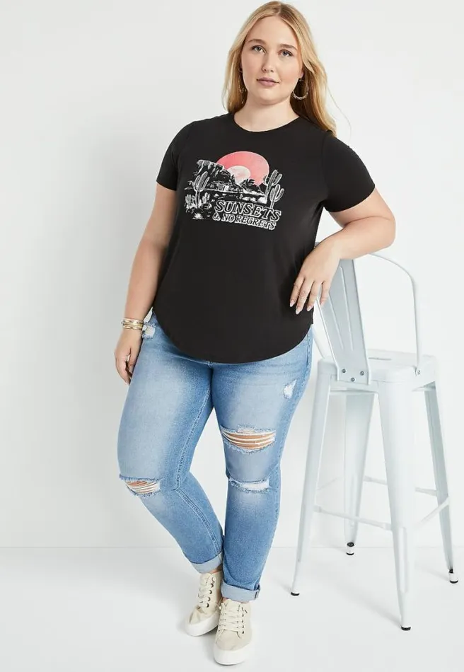 Plus Size Sunsets Graphic Tee Women Maurices Plus Tops