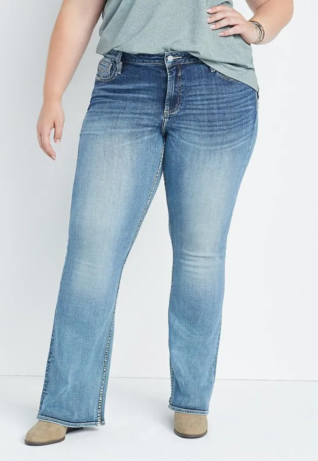 Plus Size Vigoss Flare Mid Rise Jean Women Maurices Plus Jeans