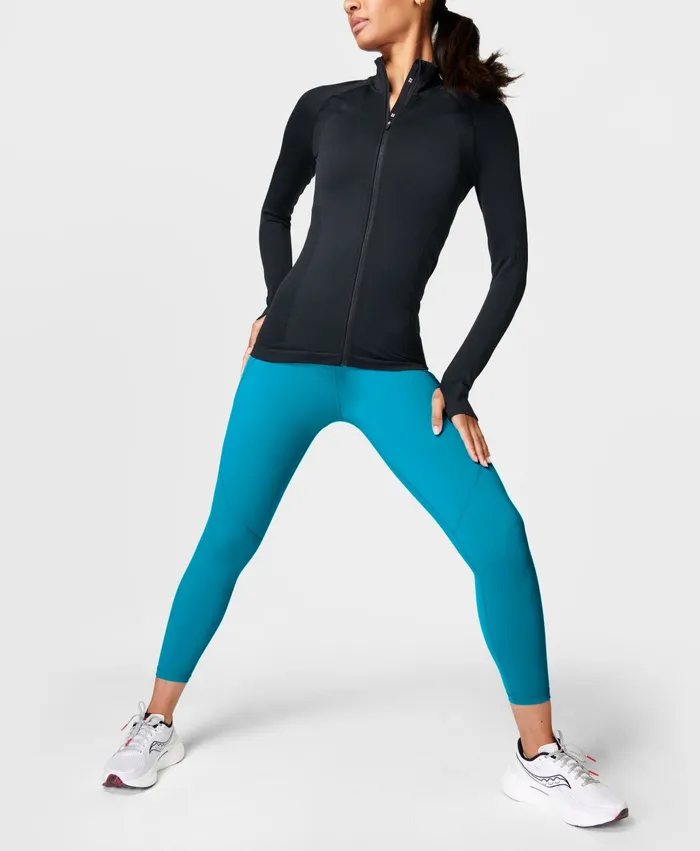 Pocketed Women Sweaty Betty Power 78 Gym Leggings Future Blue