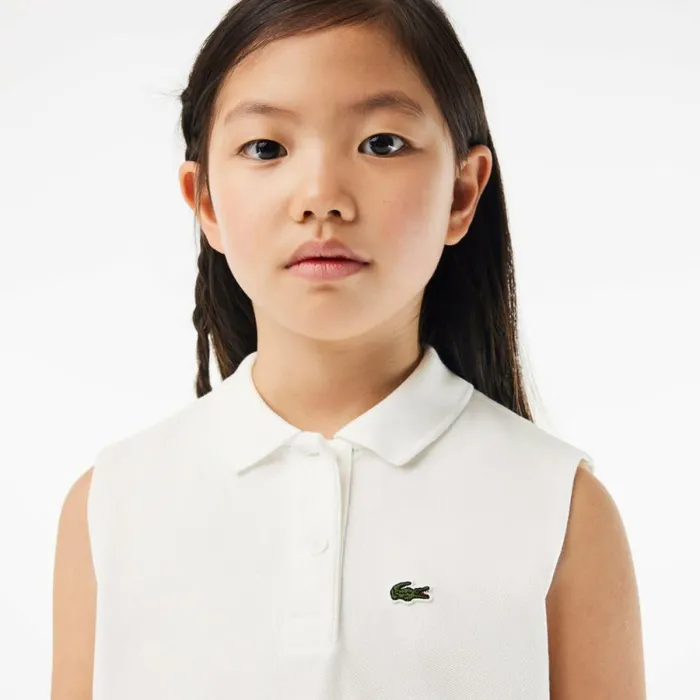 Polos Kids Lacoste Kids039 Cotton Piqu Sleeveless Polo White 70v