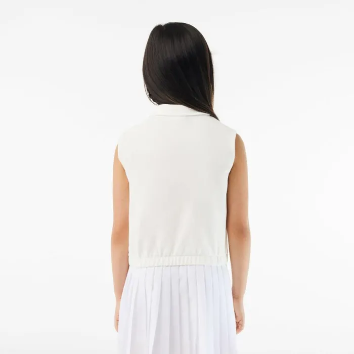 Polos Kids Lacoste Kids039 Cotton Piqu Sleeveless Polo White 70v