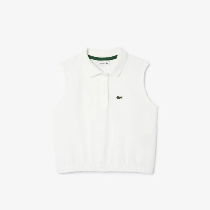Polos Kids Lacoste Kids039 Cotton Piqu Sleeveless Polo White 70v
