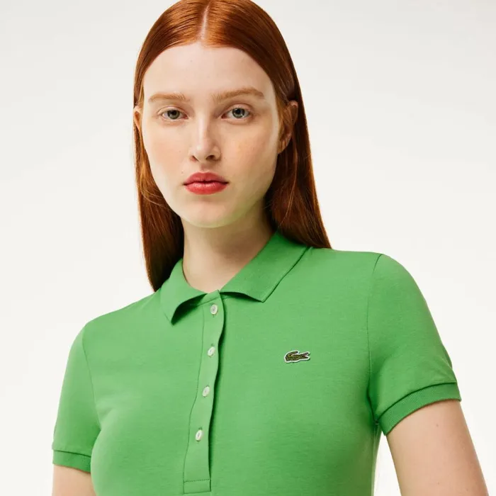 Polos Women Lacoste Women039s L12D Slim Fit Jersey Polo Sorrel Green Ixu