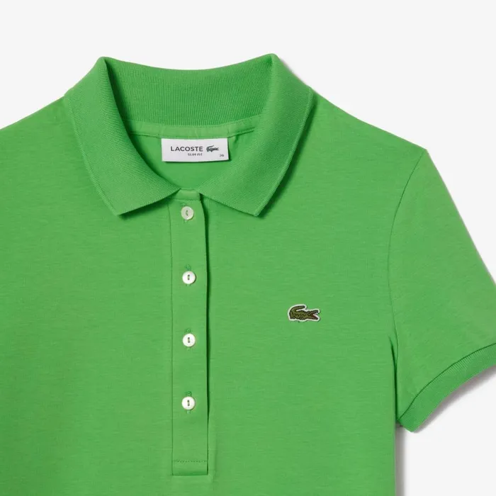 Polos Women Lacoste Women039s L12D Slim Fit Jersey Polo Sorrel Green Ixu