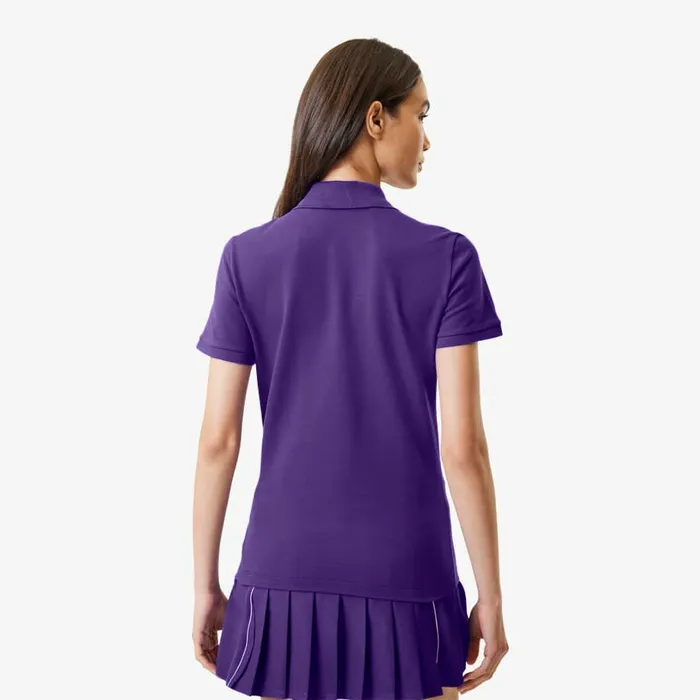 Polos Women Lacoste Women039s L12D Slim Fit Stretch Mini Piqu Polo Acai Purple Sni