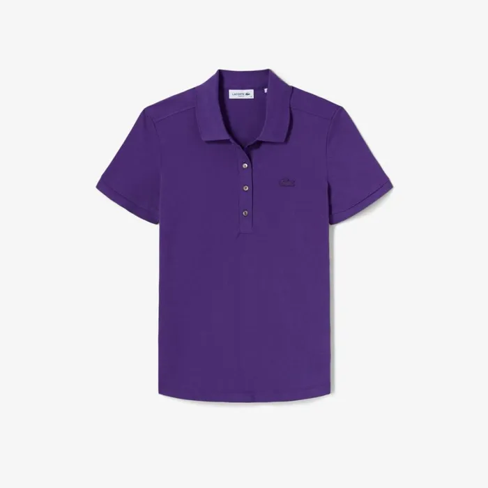 Polos Women Lacoste Women039s L12D Slim Fit Stretch Mini Piqu Polo Acai Purple Sni