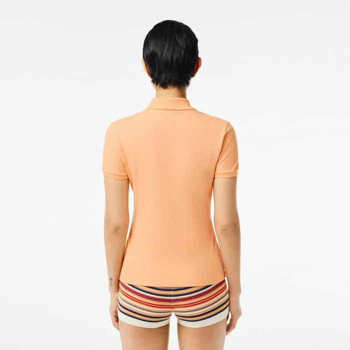 Polos Women Lacoste Women039s L12D Slim Fit Stretch Mini Piqu Polo Light Orange Ixy