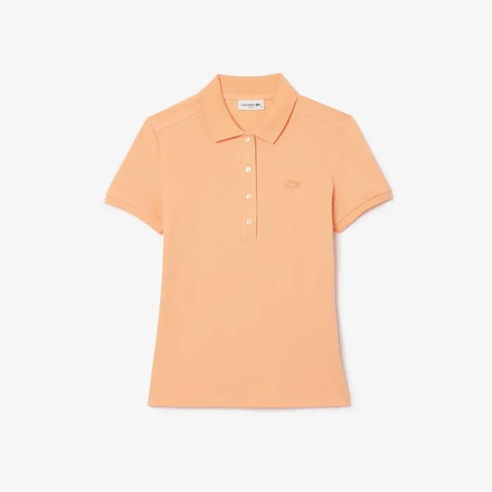 Polos Women Lacoste Women039s L12D Slim Fit Stretch Mini Piqu Polo Light Orange Ixy