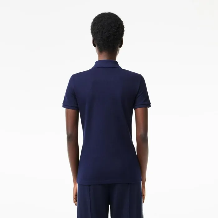 Polos Women Lacoste Women039s L12D Slim Fit Stretch Mini Piqu Polo Navy Blue 166