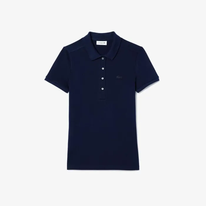 Polos Women Lacoste Women039s L12D Slim Fit Stretch Mini Piqu Polo Navy Blue 166