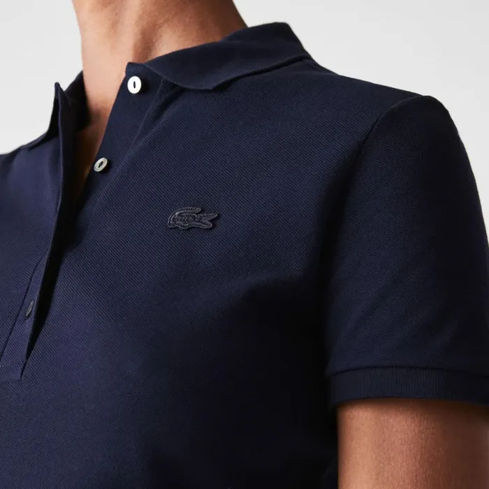 Polos Women Lacoste Women039s L12D Slim Fit Stretch Mini Piqu Polo Navy Blue 166