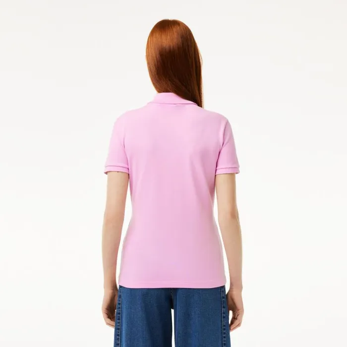 Polos Women Lacoste Women039s L12D Slim Fit Stretch Mini Piqu Polo Pink Ixv