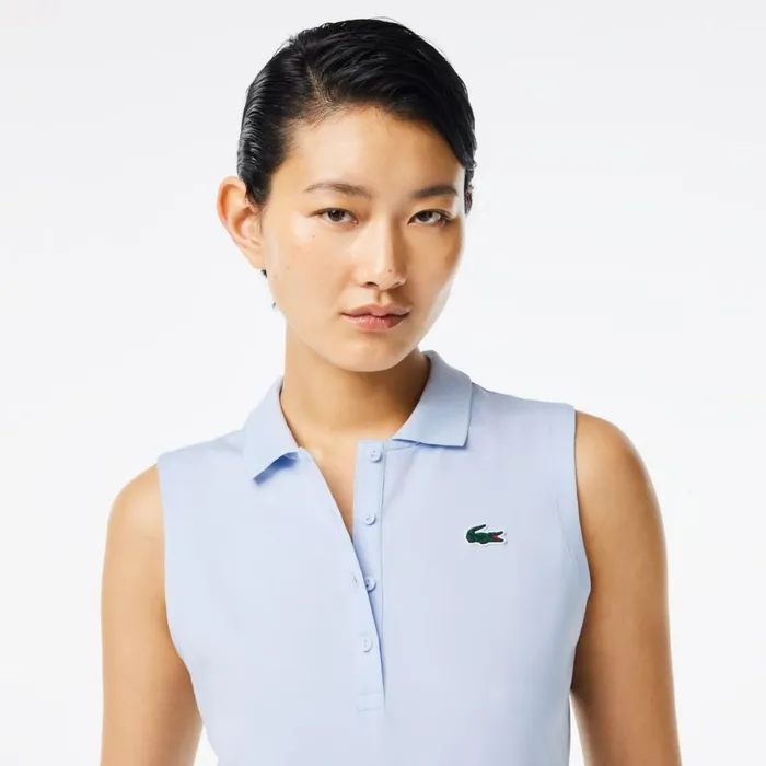 Polos Women Lacoste Women039s UltraDry Slim Fit AntiUV Stretch Golf Polo Phoenix Blue J2g