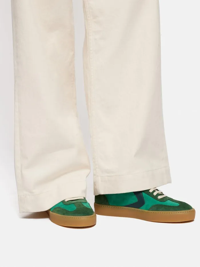 Portland Vintage Classic Trainer Green Women Jigsaw Flats