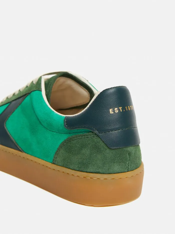 Portland Vintage Classic Trainer Green Women Jigsaw Flats