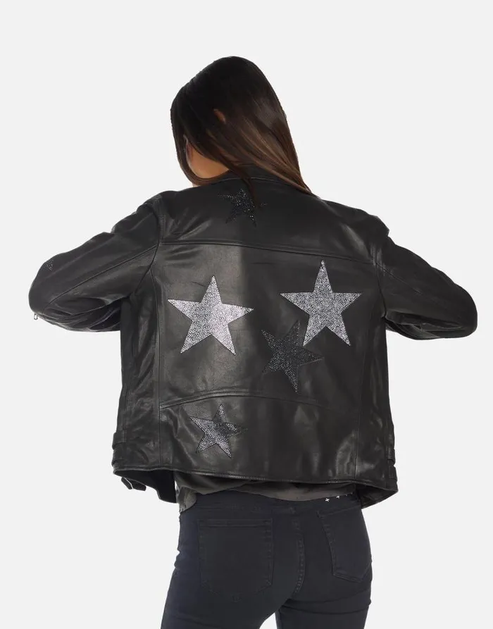 Posey Crystal Multi Stars Black Women Lauren Moshi Long Sleeve