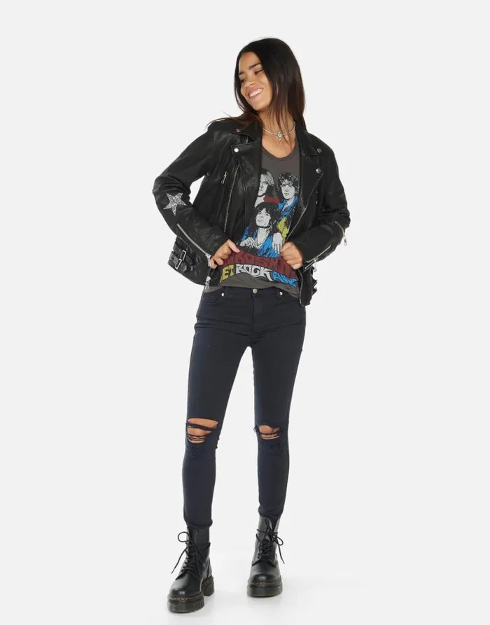 Posey Crystal Multi Stars Black Women Lauren Moshi Long Sleeve