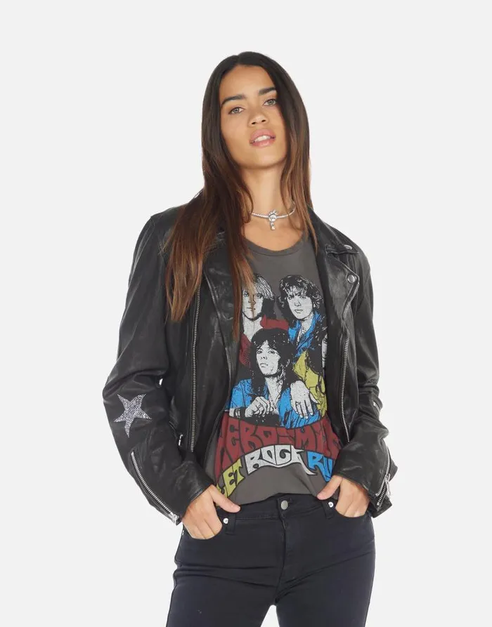 Posey Crystal Multi Stars Black Women Lauren Moshi Long Sleeve