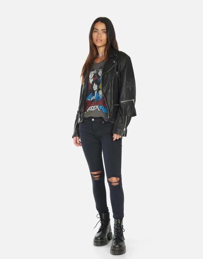 Posey Crystal Multi Stars Black Women Lauren Moshi Long Sleeve