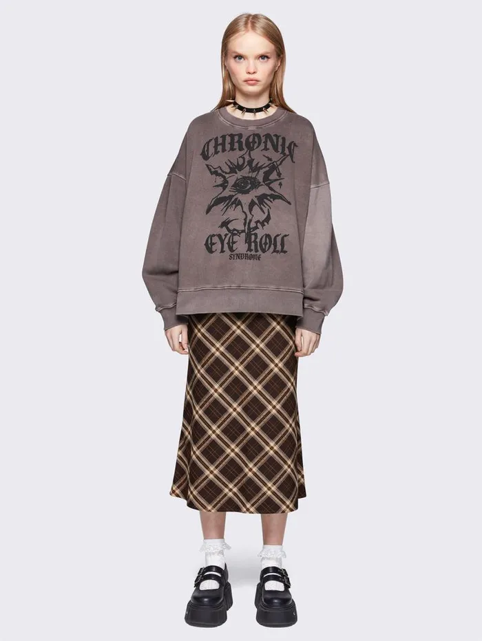 Prim Plaid Midi Skirt Women Minga London Bottoms