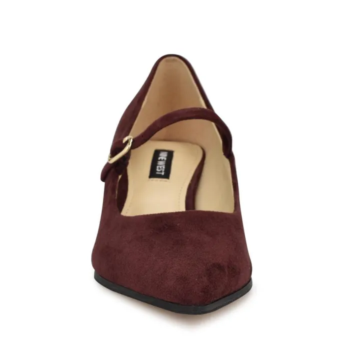 Prix Mary Jane Pumps Dark Red Suede Women Nine West Heels