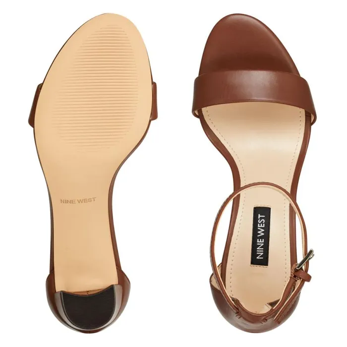Pruce Ankle Strap Block Heel Sandals Dark Brown Leather Women Nine West Sandals Pruce Ankle Strap Block Heel Sandals Dark Brown Leather Women Nine West Sandals