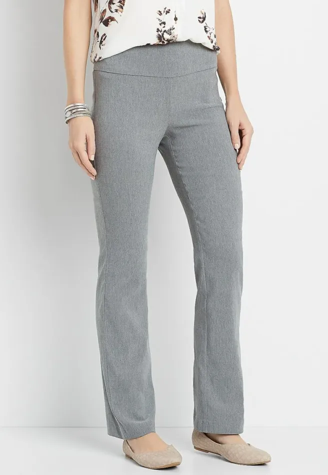 Pull On Gray Bengaline Bootcut Pant Women Maurices Bottoms