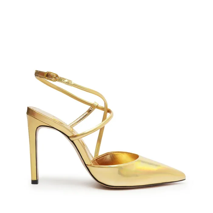 Pumps Aimee Specchio Leather Pump Gold Schutz Shoes Pumps
