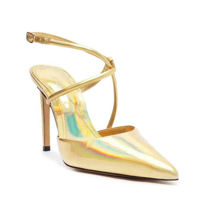 Pumps Aimee Specchio Leather Pump Gold Schutz Shoes Pumps