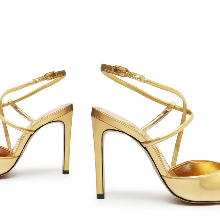 Pumps Aimee Specchio Leather Pump Gold Schutz Shoes Pumps