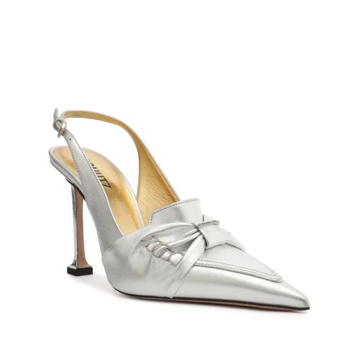 Pumps Fiorella Leather Pump Silver Schutz Shoes Pumps