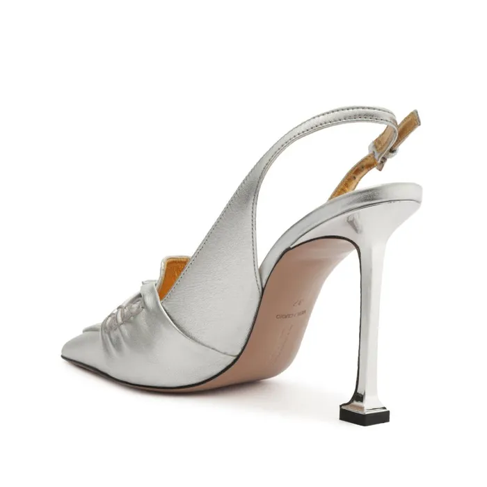 Pumps Fiorella Leather Pump Silver Schutz Shoes Pumps