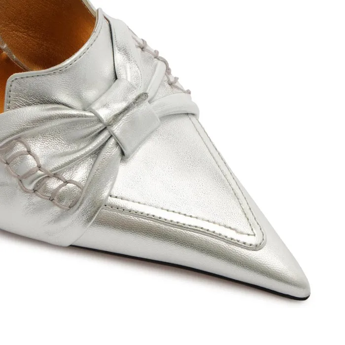 Pumps Fiorella Leather Pump Silver Schutz Shoes Pumps
