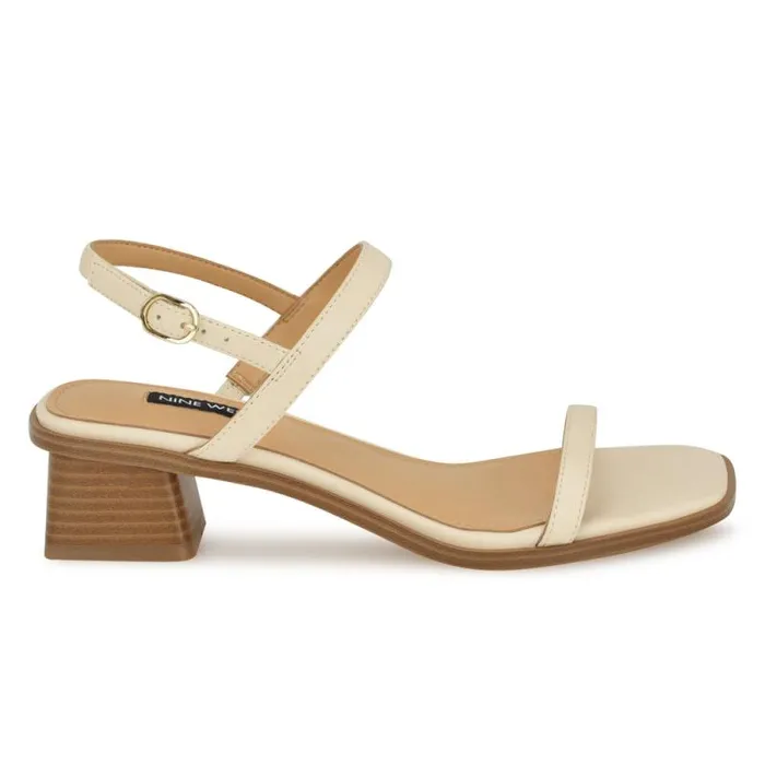 Purdy Block Heel Sandals Ivory Women Nine West Sandals
