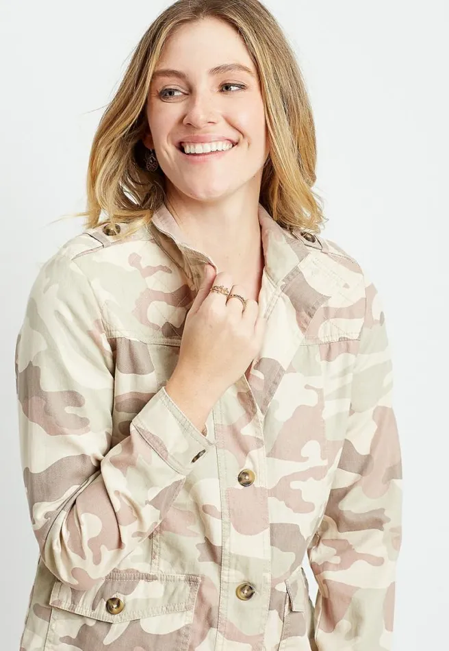 Quilted Yoke Utility Jacket Women Maurices Tops