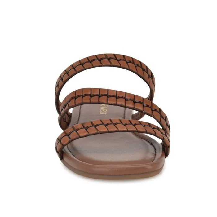 Quinlea Flat Strappy Sandals Brown Women Nine West Sandals Quinlea Flat Strappy Sandals Brown Women Nine West Sandals
