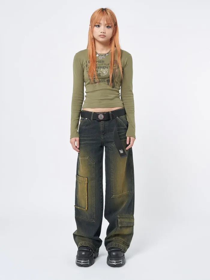 Rather Be Different Khaki Graphic Top Women Minga London Tops and TShirts