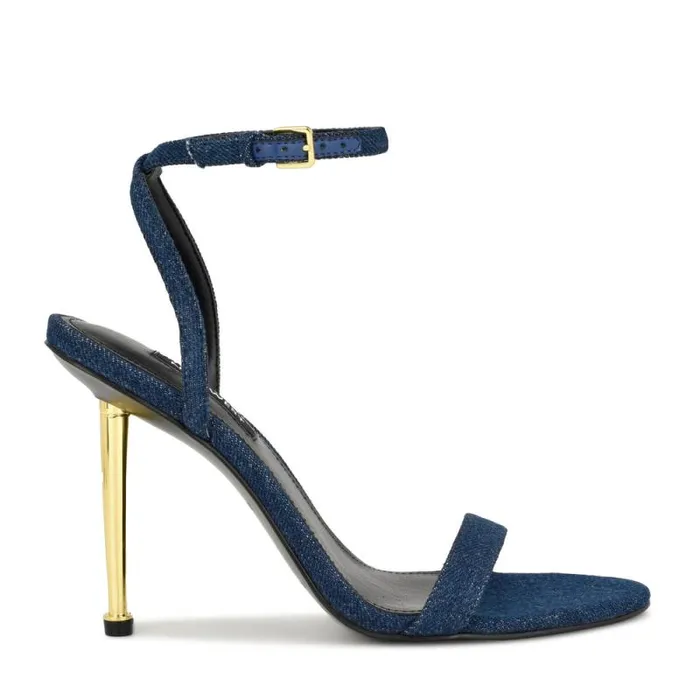 Reina Ankle Strap Sandals Denim Women Nine West Sandals