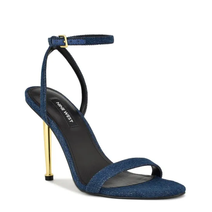 Reina Ankle Strap Sandals Denim Women Nine West Sandals Reina Ankle Strap Sandals Denim Women Nine West Sandals